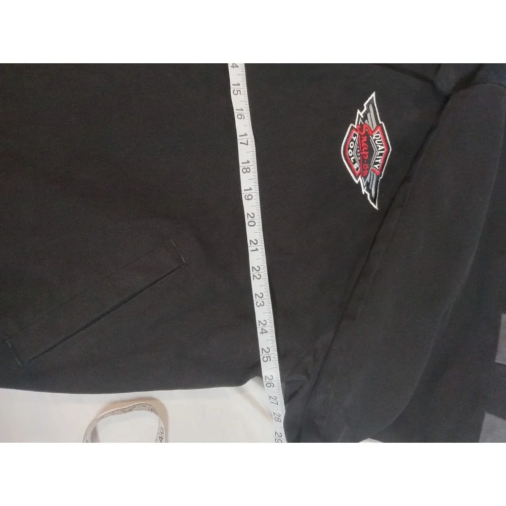 Snap On Tools Mens Mechanic Work Winter Jacket Black Checkered Sleeves Large